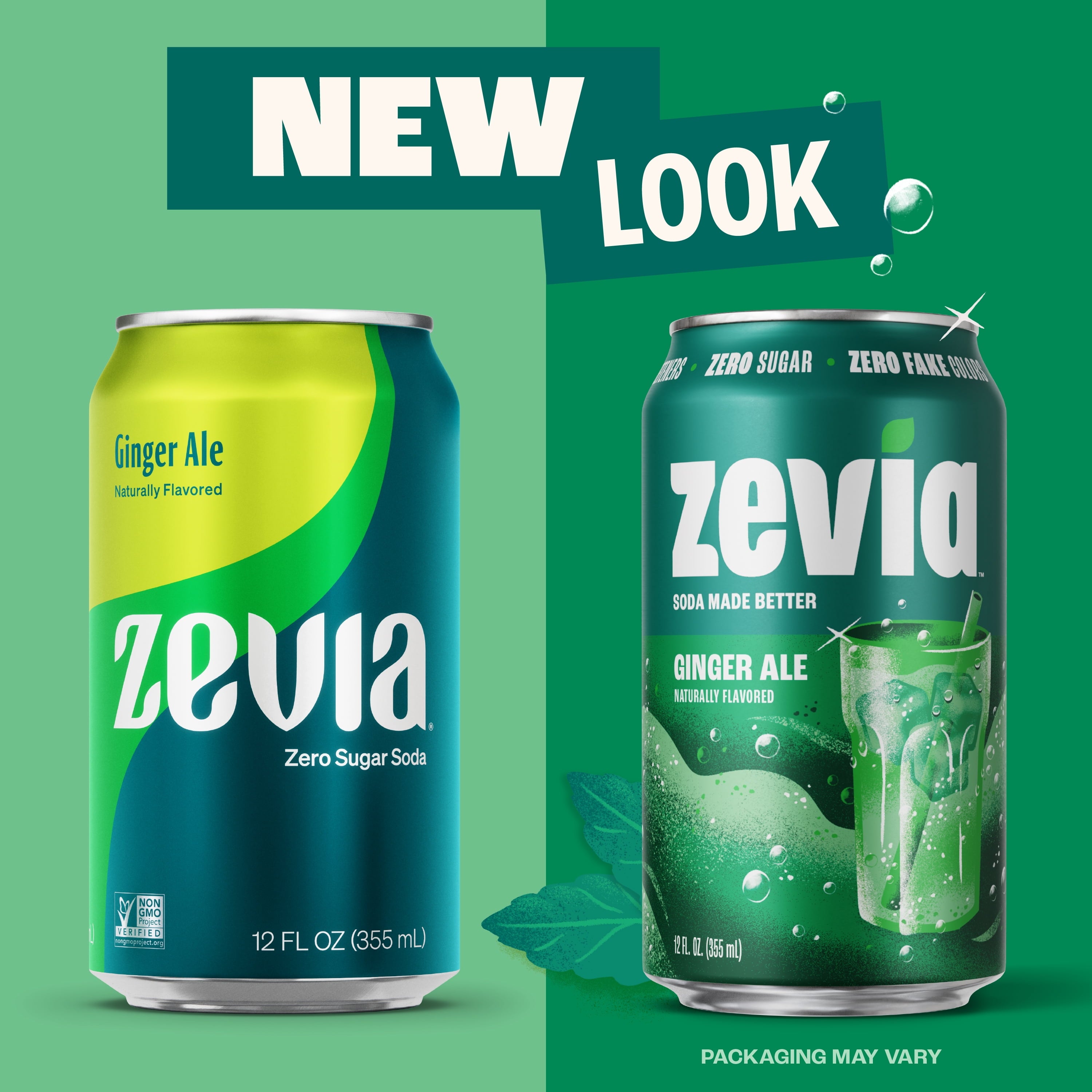 Zevia Zero Sugar Caffeine-Free Ginger Ale Soda Pop Cans 12 Fl Oz 8 Pack