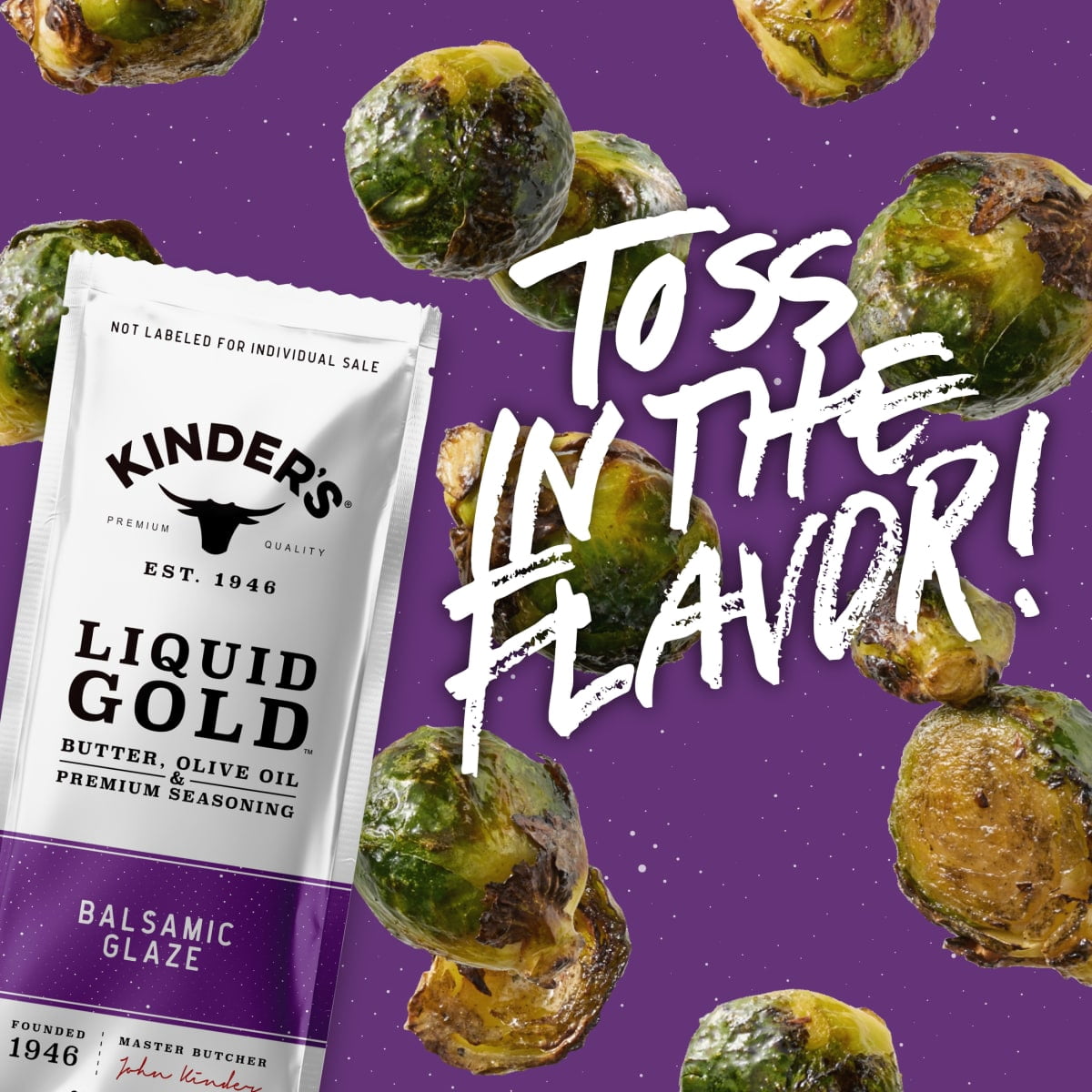 Kinder's Balsamic Glaze Brussels Sprouts Frozen Vegetable 13.5 Oz