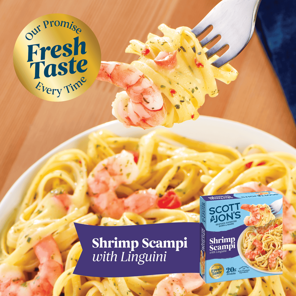 Scott & Jon's Shrimp Scampi Linguini Frozen Meal 9.6 Oz