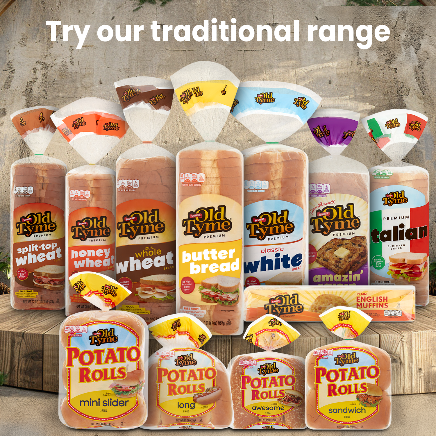 Old Tyme Potato Sandwich Rolls 8 Count 15 Oz