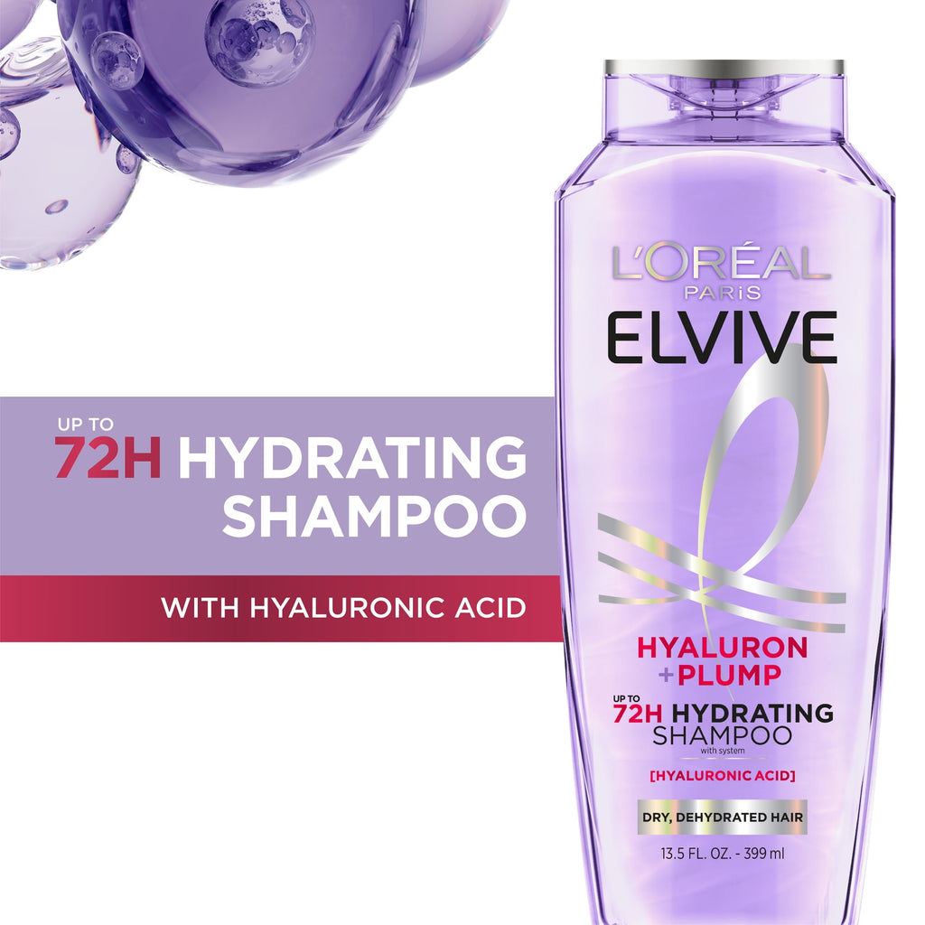 L'Oreal Paris Elvive Hyaluron Plump Hydrating Shampoo 72H Moisture 13.5 fl oz