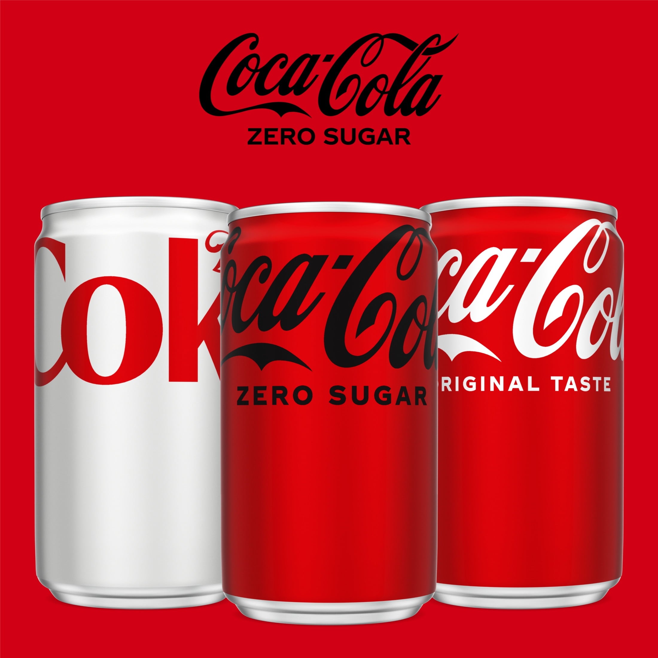 Zero Sugar Soda Pop Fridge Pack Mini Cans 7.5 Fl Oz 10 Pack Coca-Cola