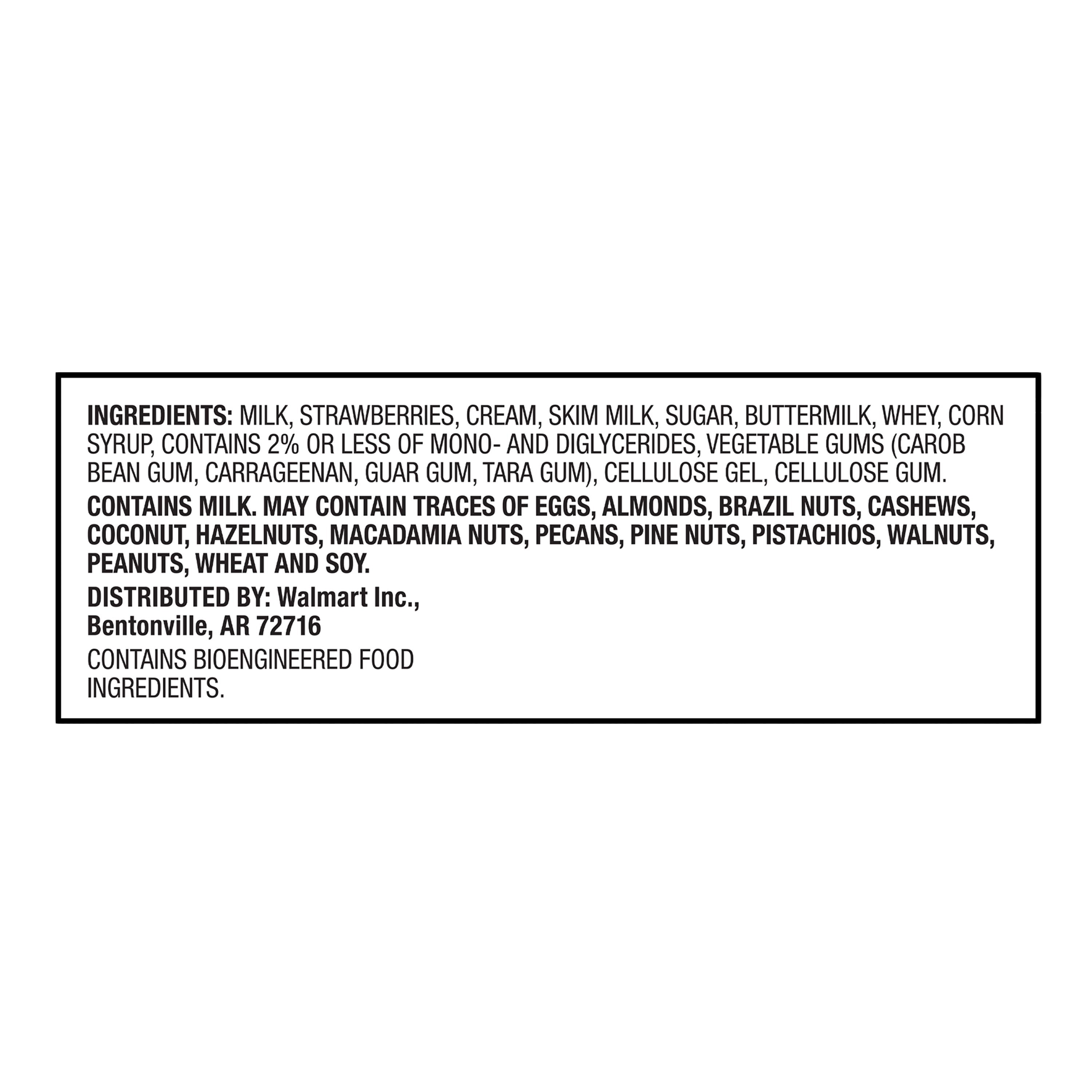 Great Value Strawberry Ice Cream 16 Fl Oz