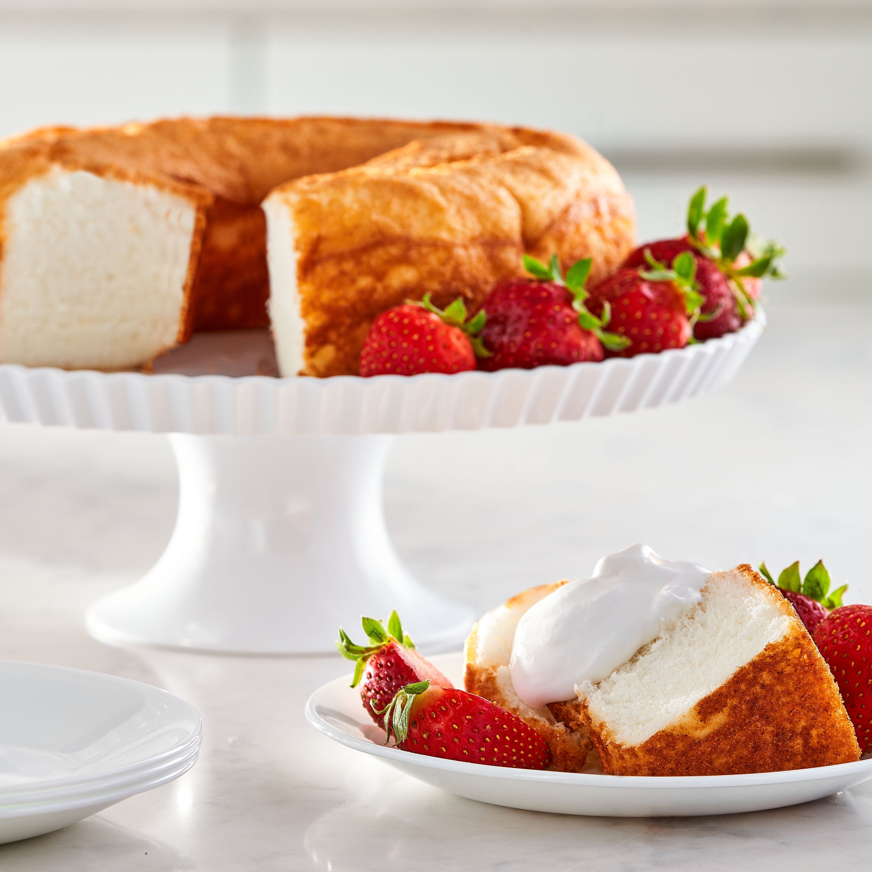 Plain Angel Food Ring Cake 14 Oz Freshness Guaranteed