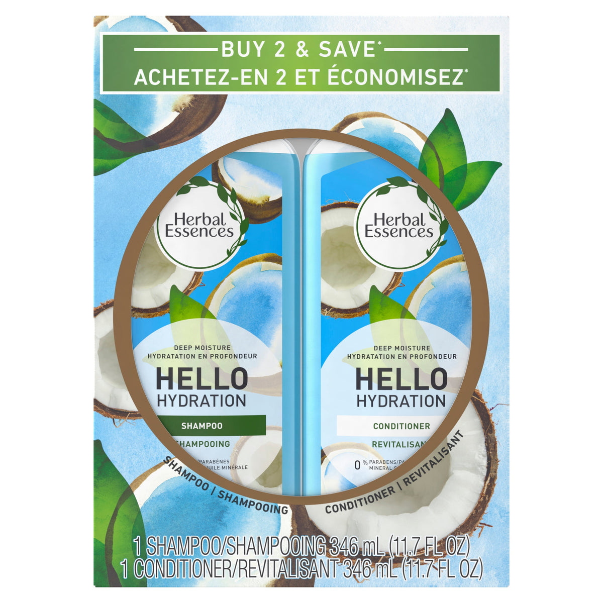Herbal Essences Hello Hydration Shampoo and Conditioner Set 23.4 fl oz