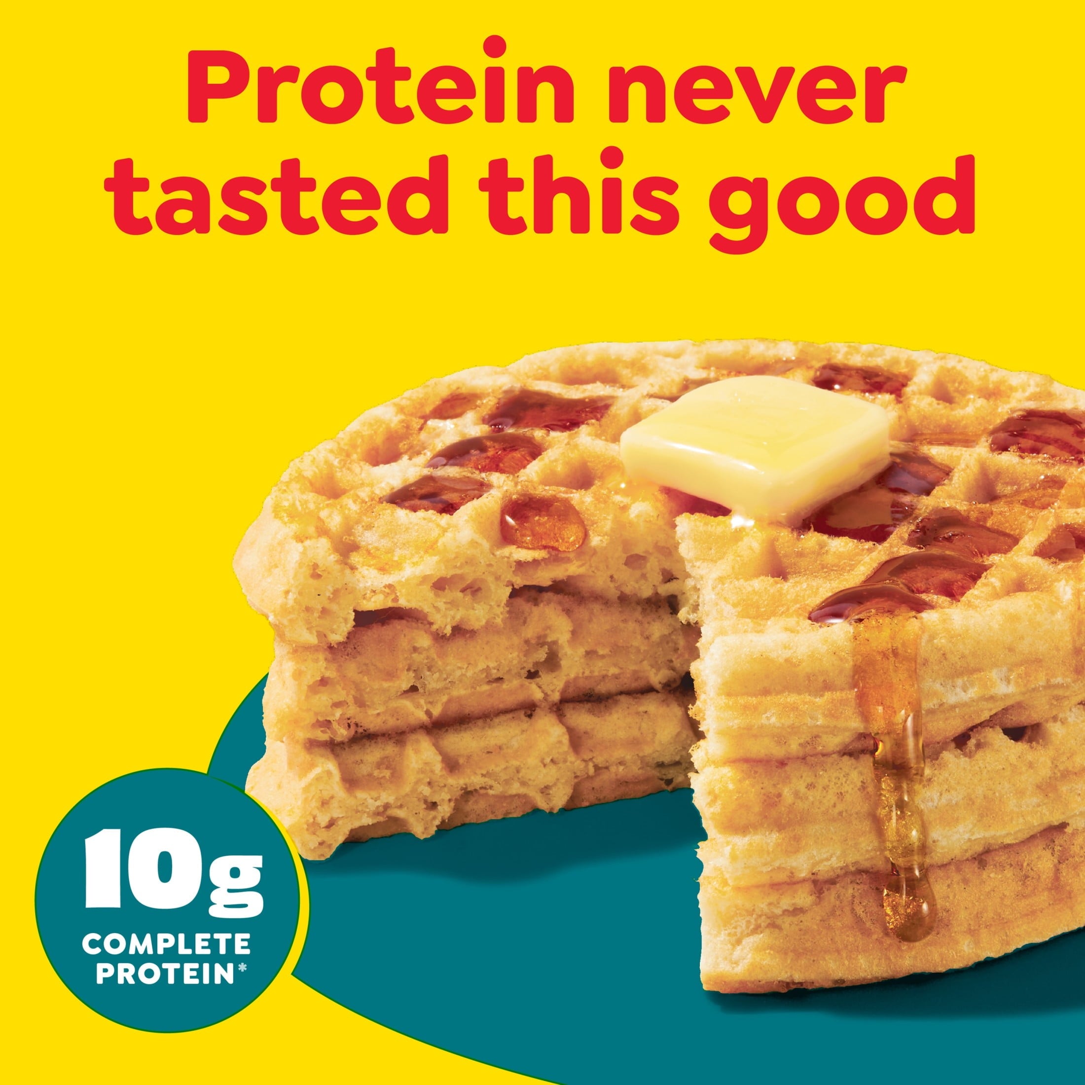 Eggo Protein Buttermilk Vanilla Waffles Frozen 12.3 Oz 10 Count