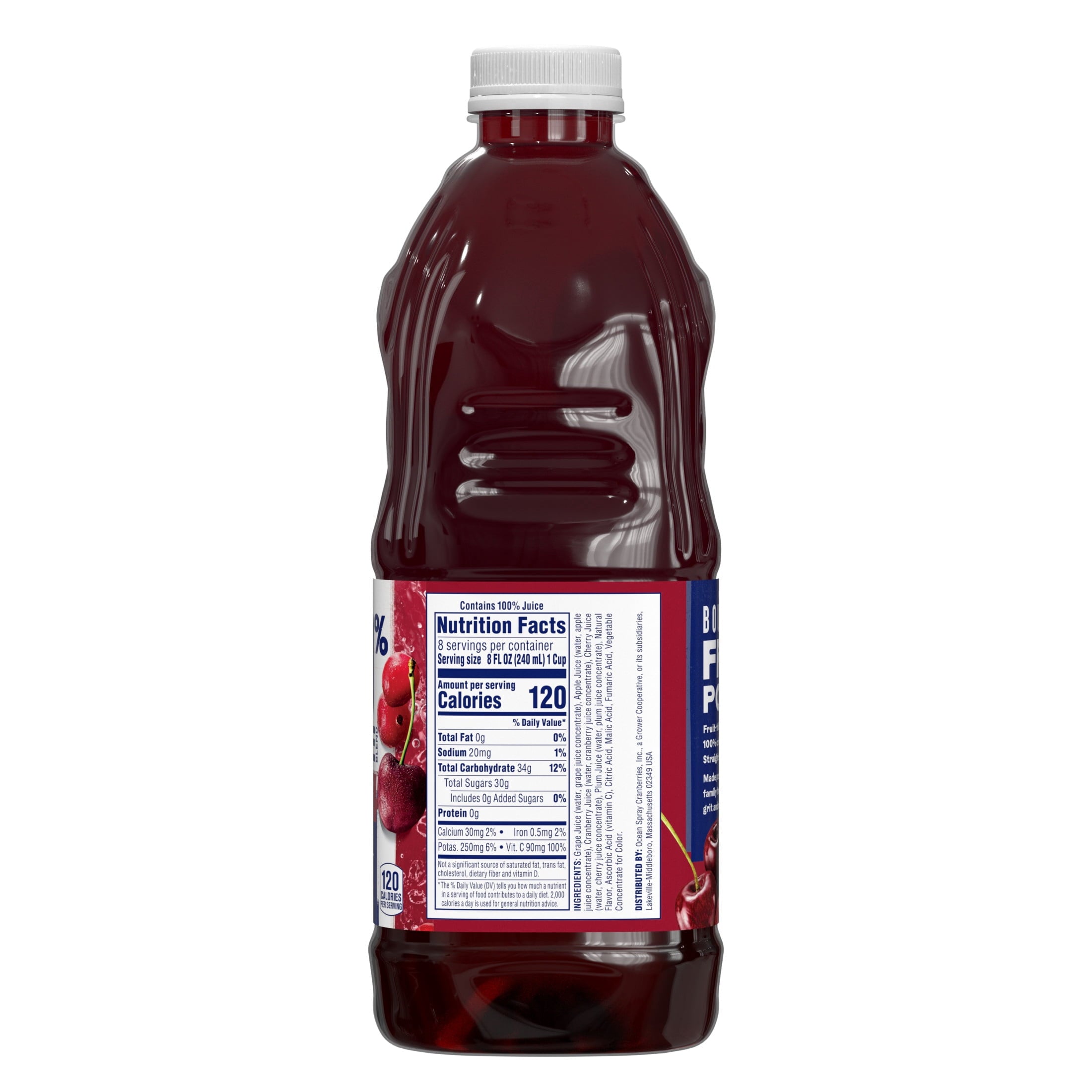 Ocean Spray 100% Juice Cranberry Cherry Juice Blend 64 fl oz Bottle