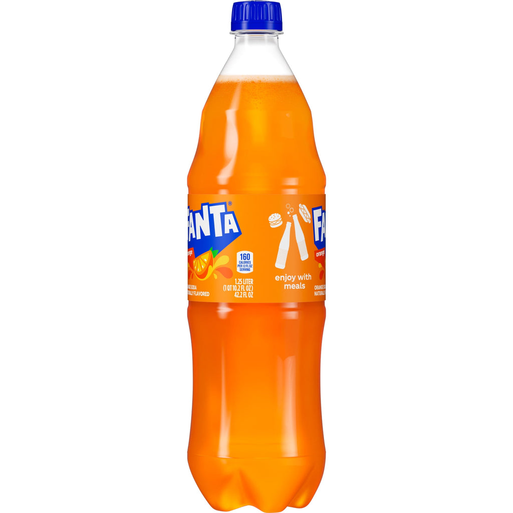 Fanta Orange Soda Pop Bottle 1.25 L