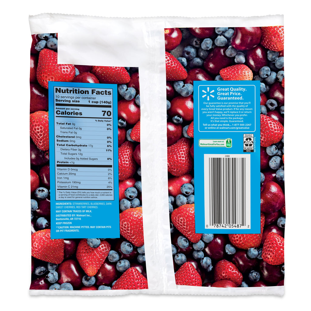 Great Value Cherry Berry Blend Frozen 48 Oz