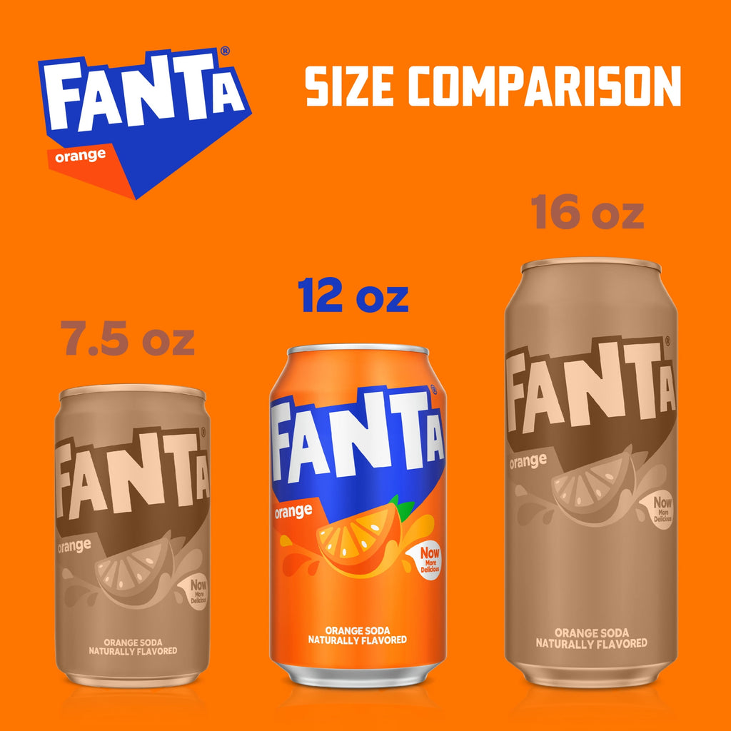 Fanta Orange Soda Pop Cans 12 Fl Oz 24 Pack
