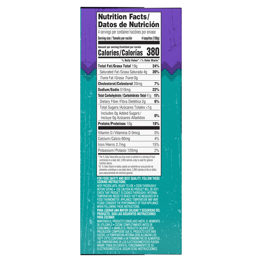 Delimex Chicken & Cheese Taquitos Frozen Snacks 16 Count 19.2 Oz