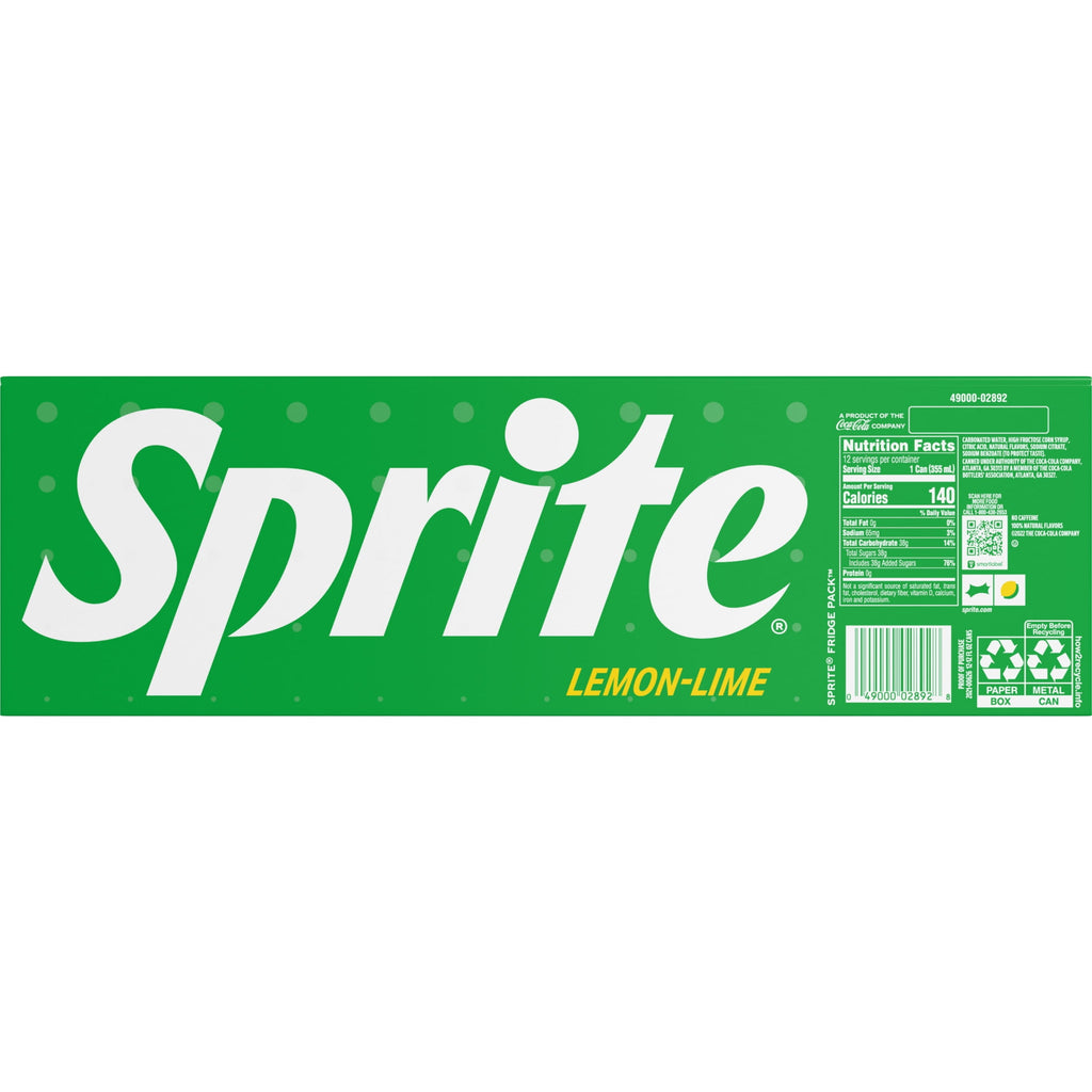 Sprite Lemon-Lime Caffeine Free Soda Pop Fridge Pack Cans 12 Fl Oz