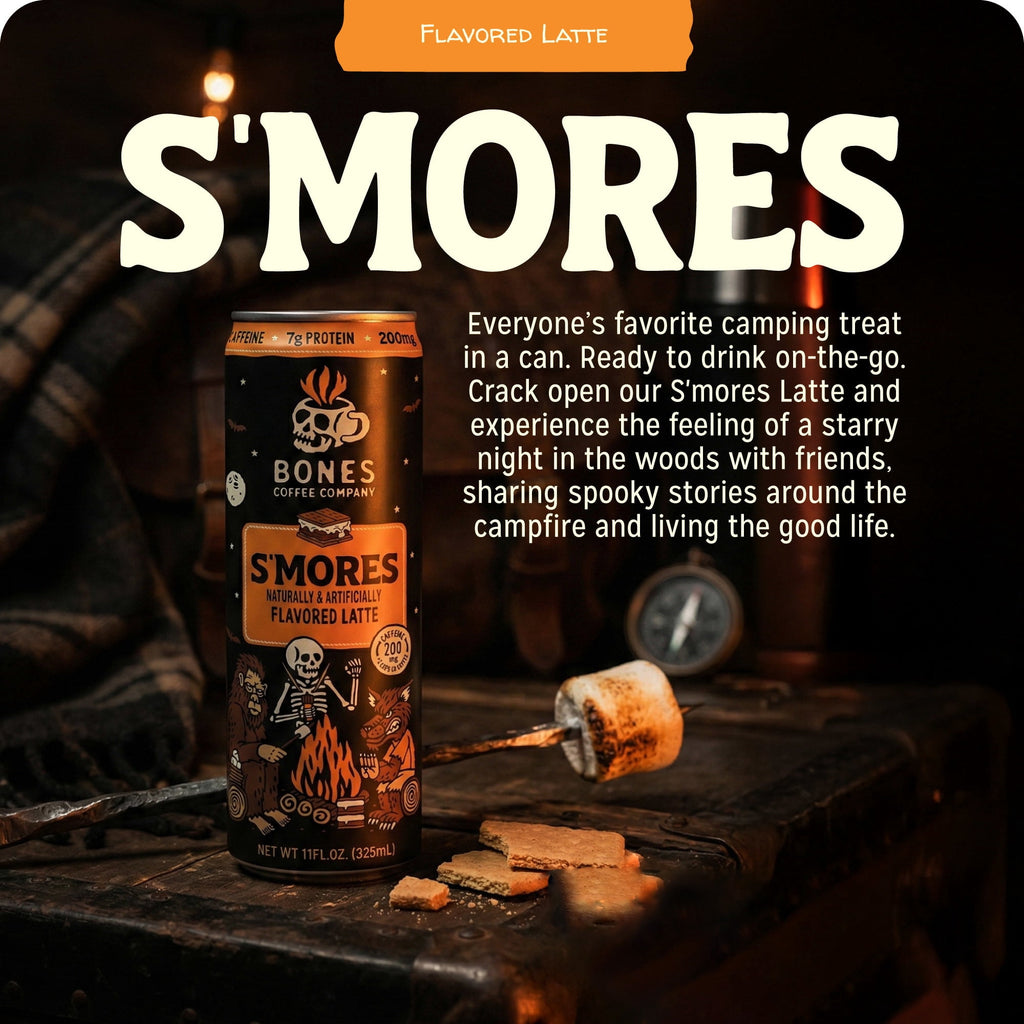 Bones Coffee Company S'mores Naturally Caffeinated Medium Roast Cold Brew Latte 11 fl oz Can