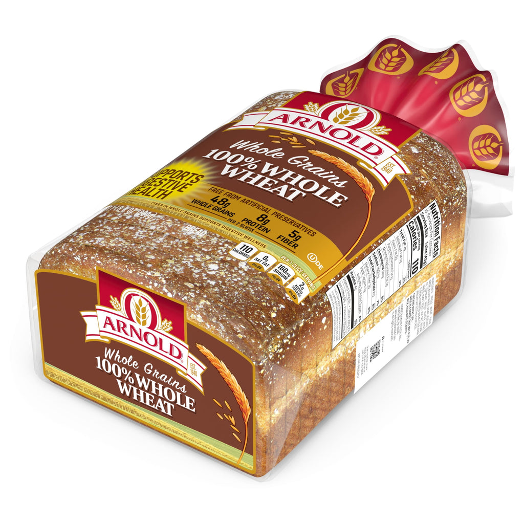 Whole Grains 100% Whole Wheat Bread 24 Oz