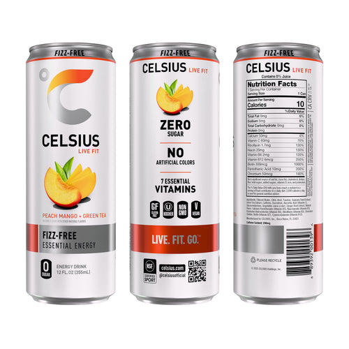CELSIUS Fizz Free Variety Pack Functional Energy Drink 12 fl oz 12 Pack Cans