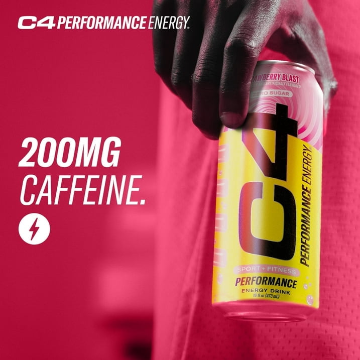 C4 Performance Energy Drink Strawberry Blast 16 fl oz Single Can
