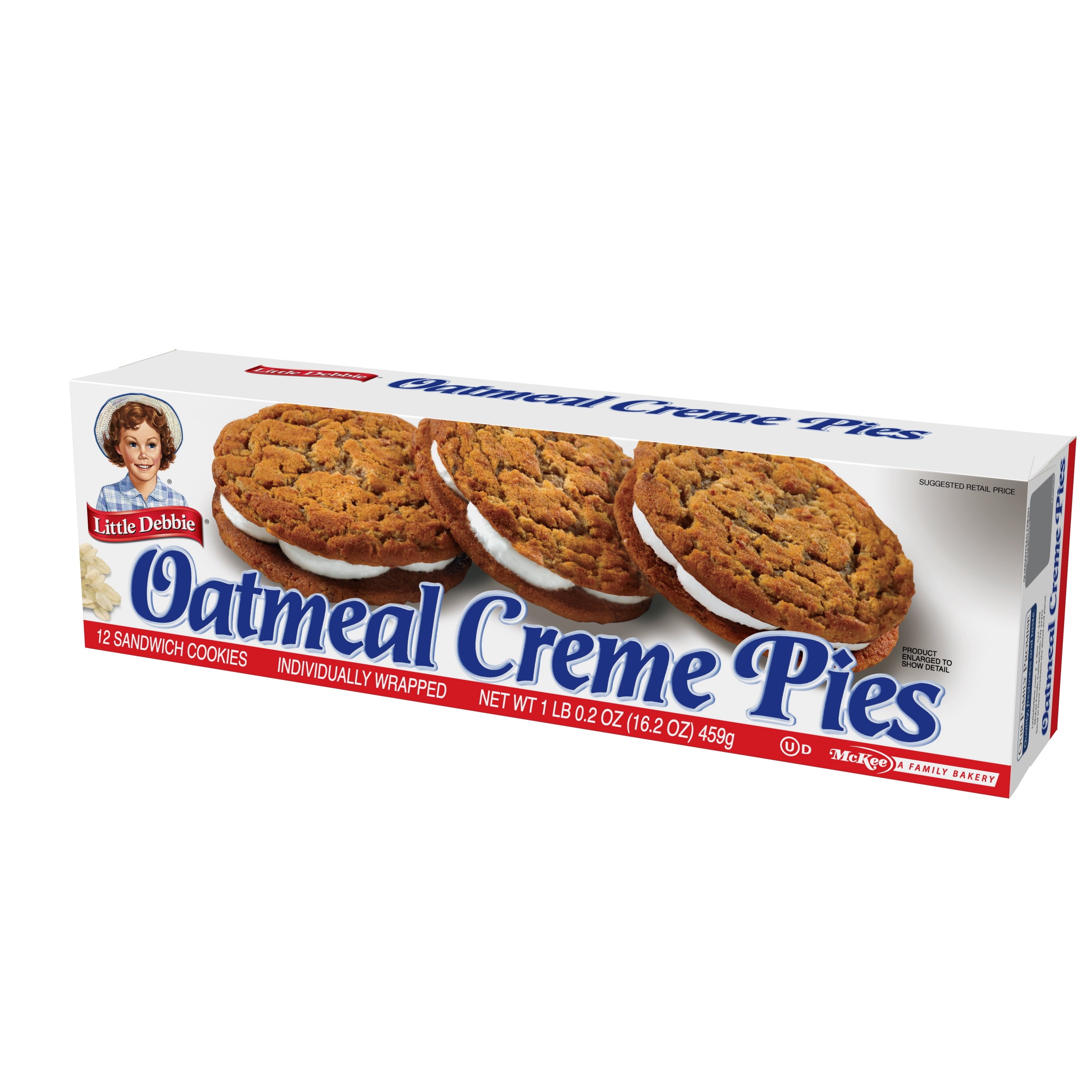 Oatmeal Creme Pies 16.2 Oz 12 Count Little Debbie