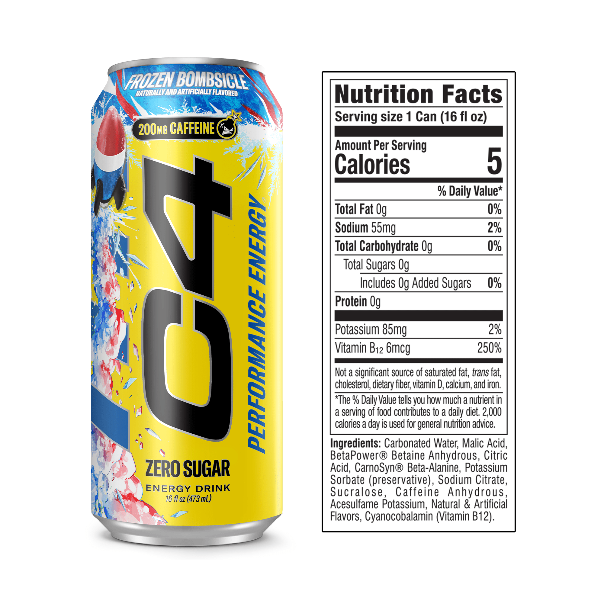 C4 Performance Energy Drink Frozen Bombsicle 16 fl oz Single Can