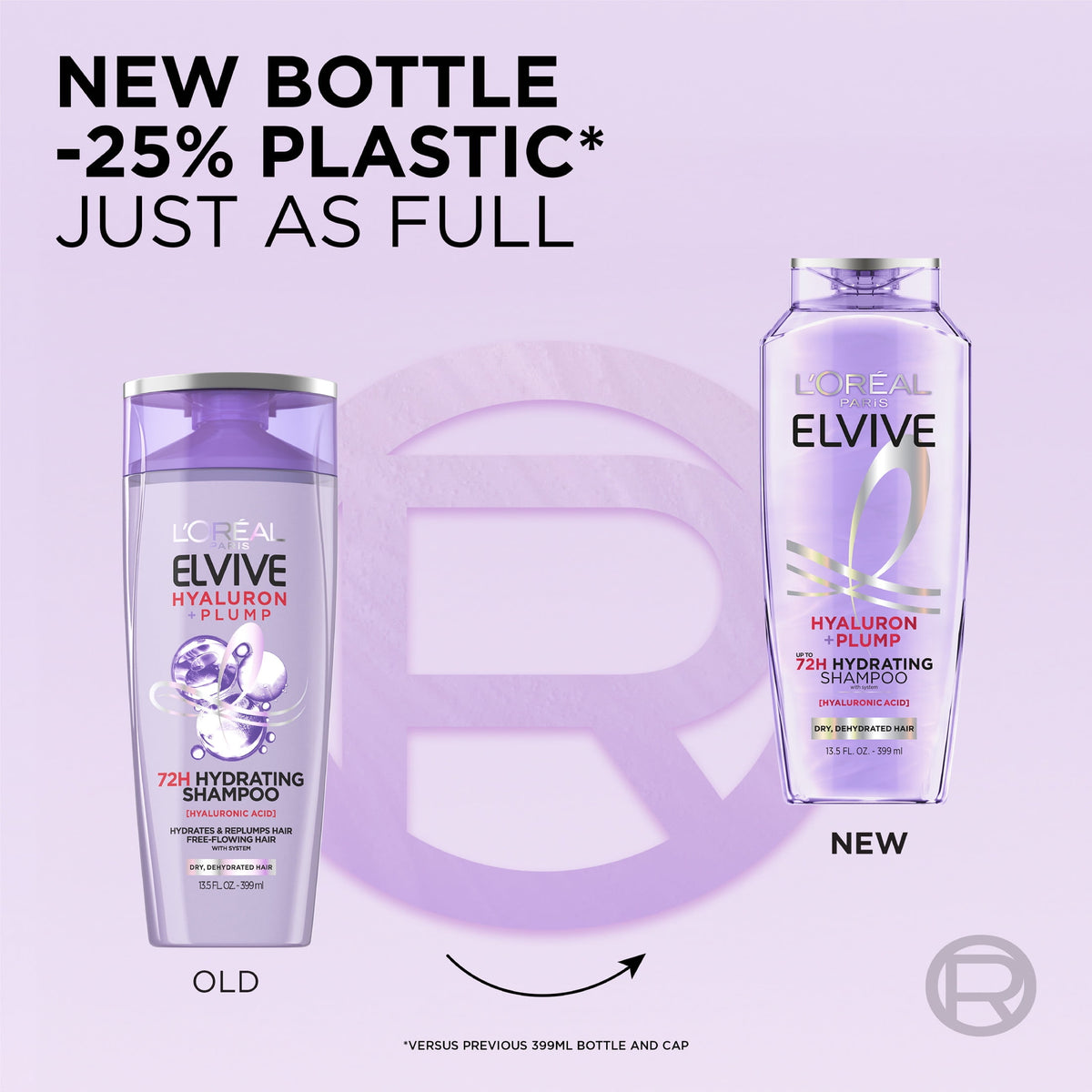 L'Oreal Paris Elvive Hyaluron Plump Hydrating Shampoo 72H Moisture 13.5 fl oz