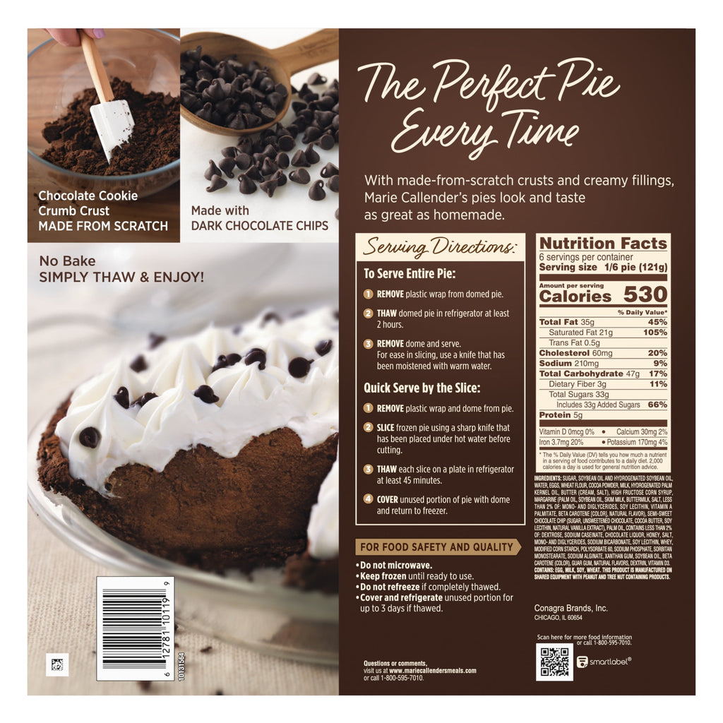 Chocolate Satin Pie 25.6 Oz 1 Count Marie Callender's