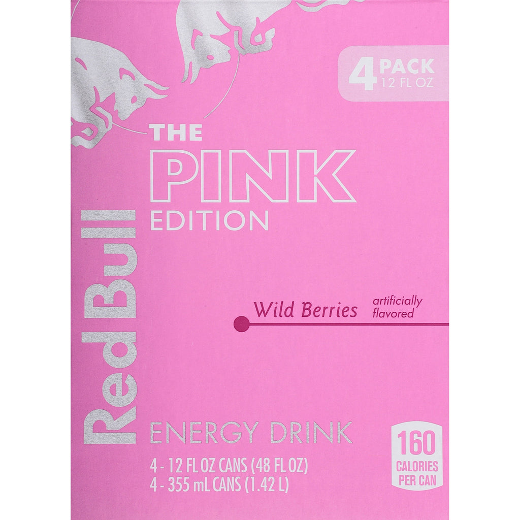 Red Bull Pink Edition Wild Berries Energy Drink 12 fl oz 4 Pack Cans