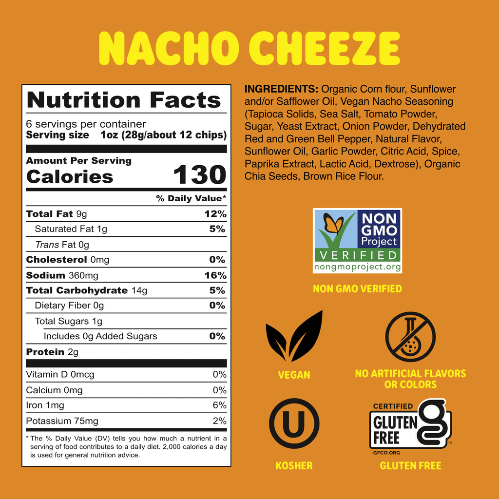 Nacho Cheeze Flavored Tortilla Chips 6 Oz Good Eat'n