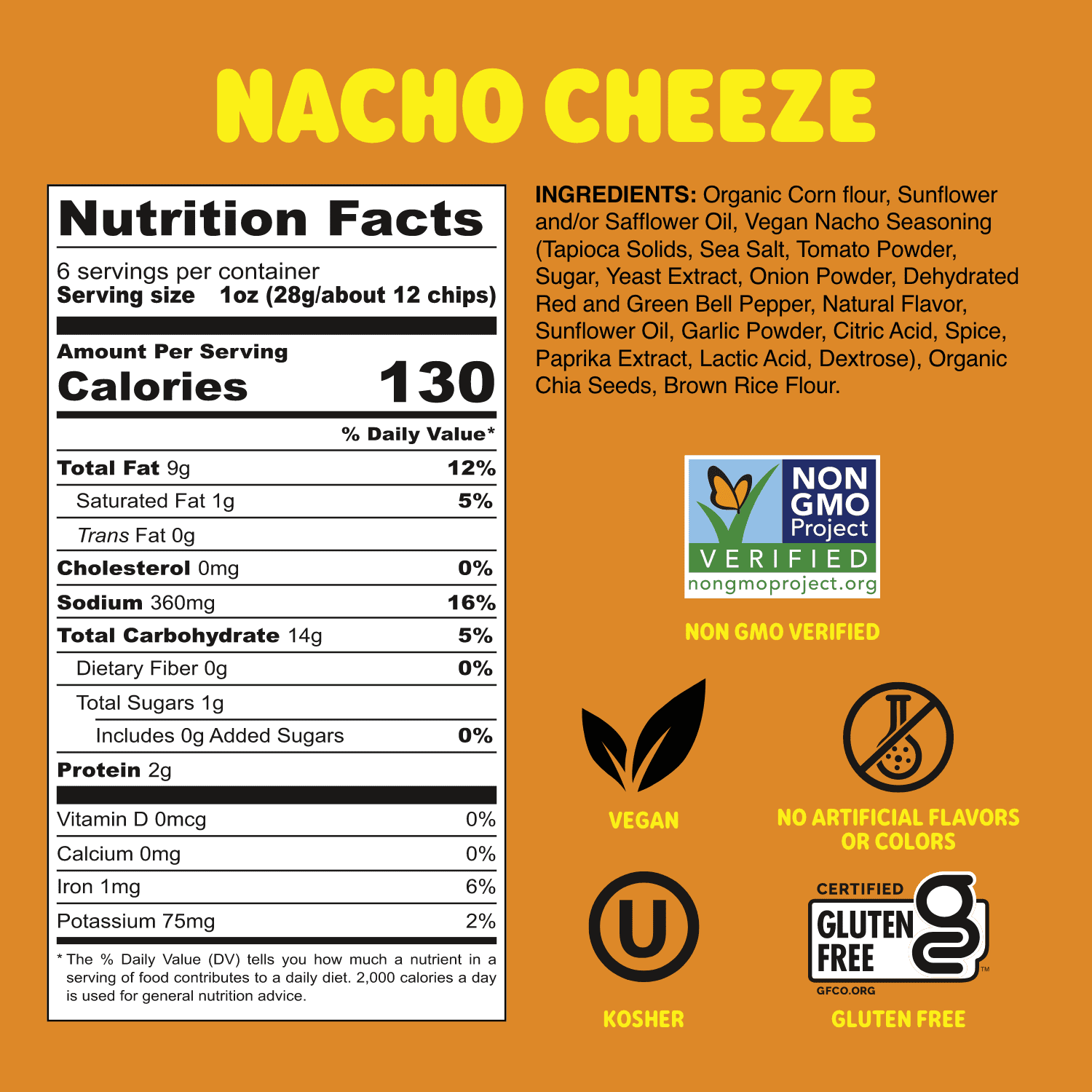 Nacho Cheeze Flavored Tortilla Chips 6 Oz Good Eat'n