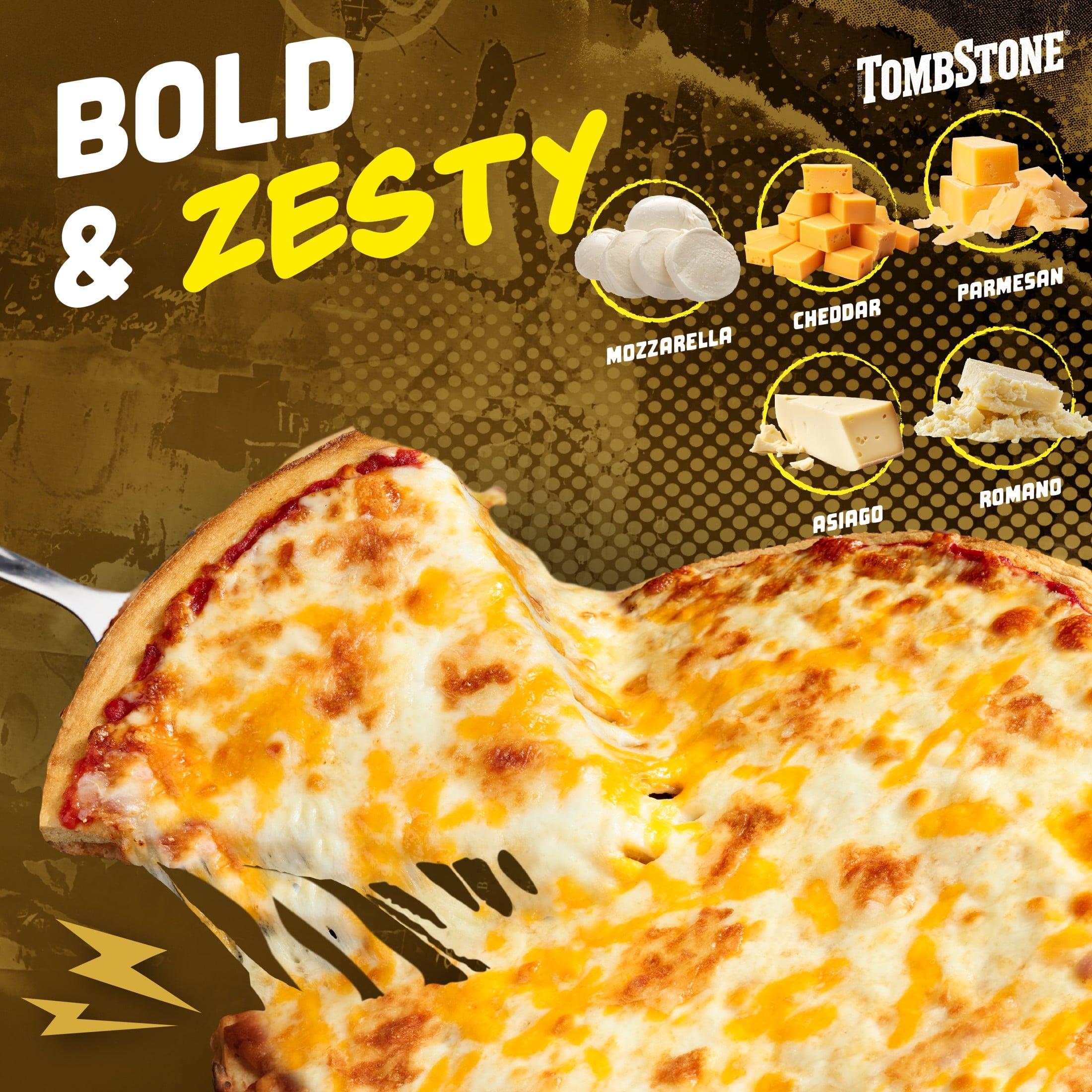 Tombstone Five Cheese Original Crust Frozen Pizza 19.3 Oz