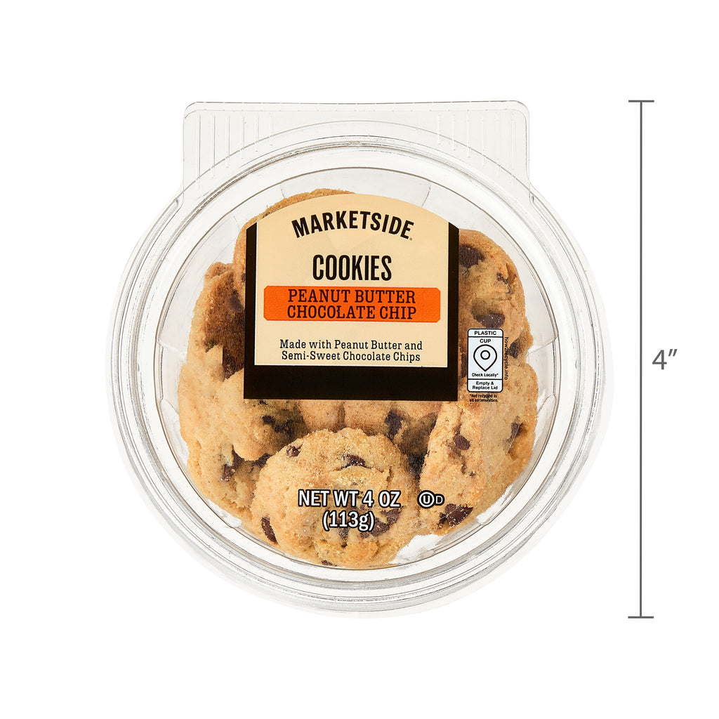 Mini Peanut Butter Chocolate Chip Baked Cookies 4 Oz 8 Count Marketside