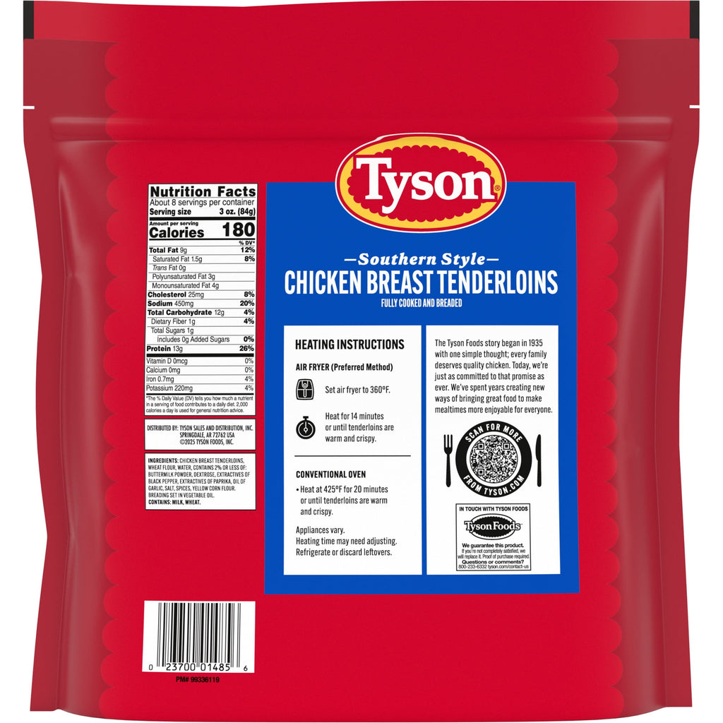 Tyson Southern Style Chicken Breast Tenderloins Frozen 25 Oz