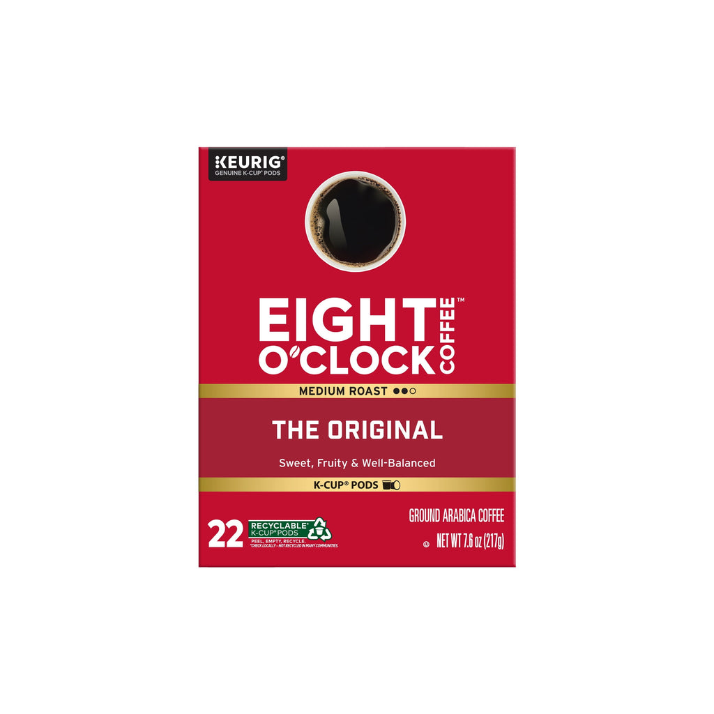 Eight O'Clock Original Medium Roast Coffee Keurig K-Cup Pods 22 Count