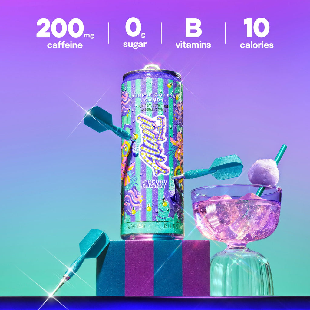 Alani Nu Purple Cotton Candy Sugar Free Energy Drink 12 fl oz Single Can