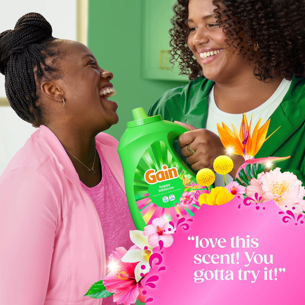 Gain Liquid Laundry Detergent Happy Hibiscus Scent 81 fl oz 61 Loads