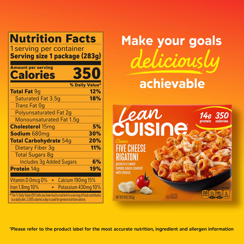 Lean Cuisine Five Cheese Rigatoni Frozen Meal 10 Oz