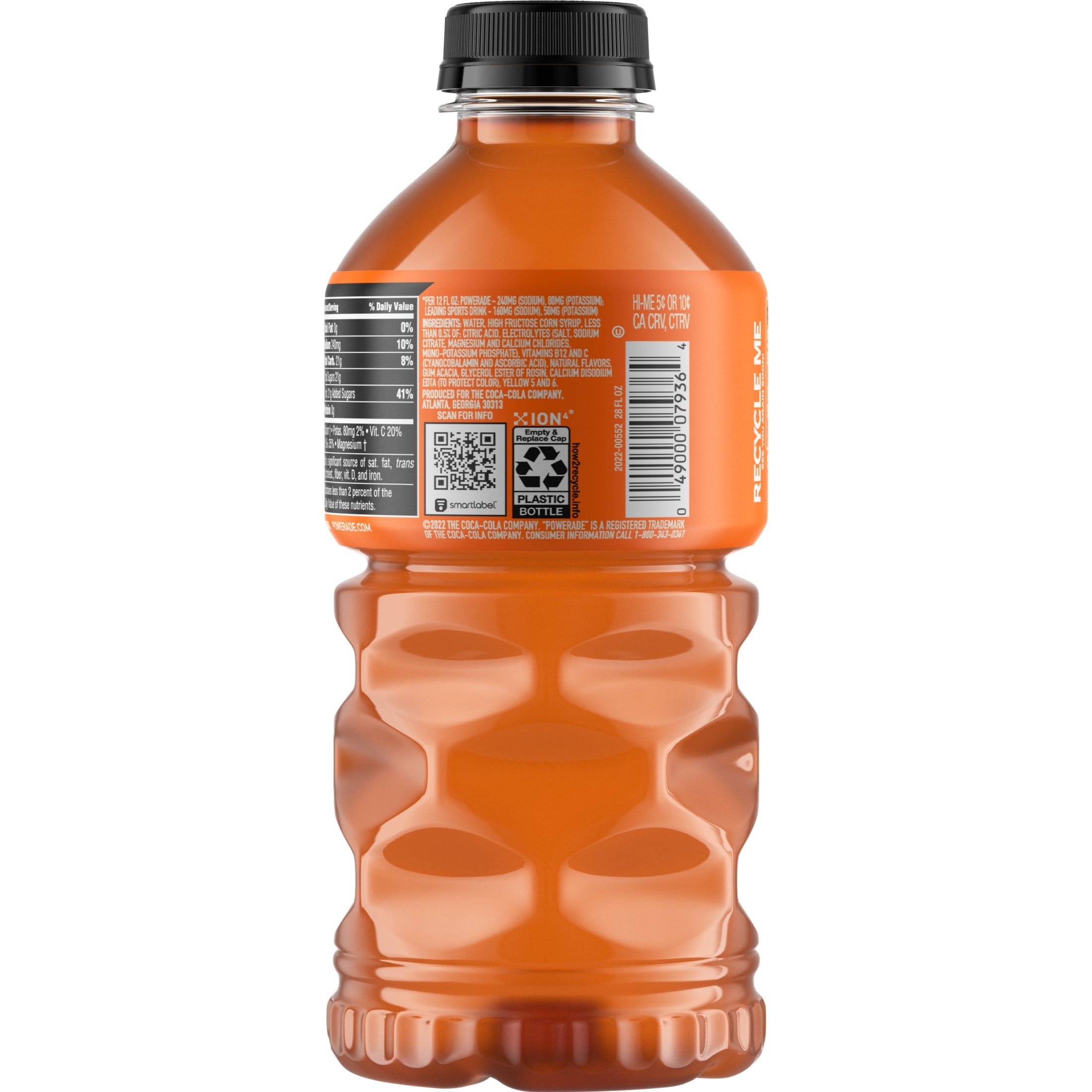 Powerade Orange Electrolyte Sports Drink 28 fl oz Bottle