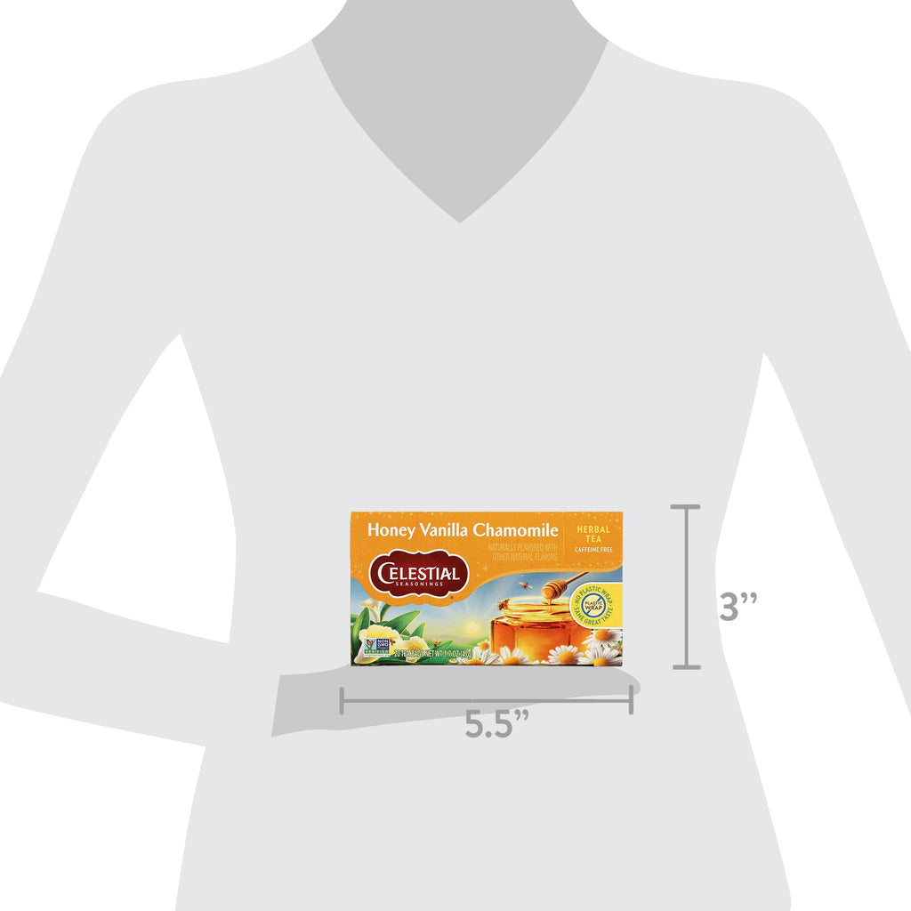 Celestial Seasonings Honey Vanilla Chamomile Caffeine-Free Herbal Tea Bags 1.7 oz 20 Count