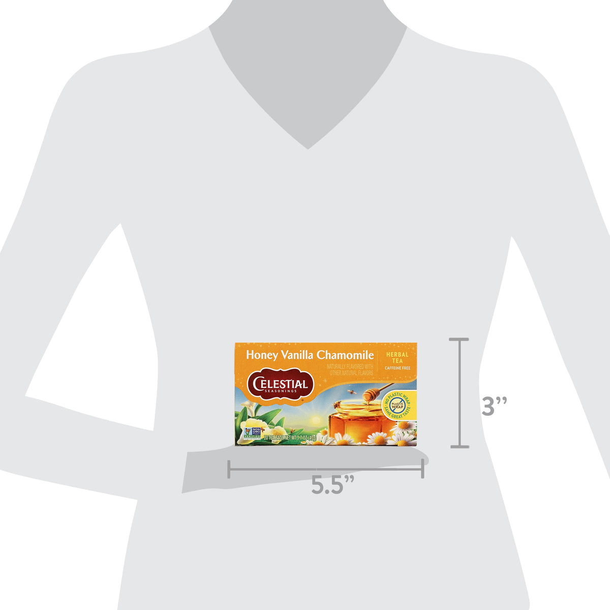 Celestial Seasonings Honey Vanilla Chamomile Caffeine-Free Herbal Tea Bags 1.7 oz 20 Count