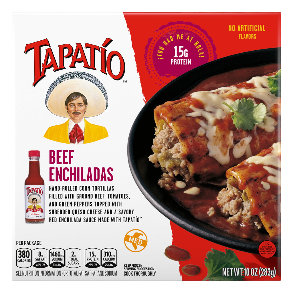 Tapatío Beef Enchiladas Frozen Mexican TV Dinner 10 Oz