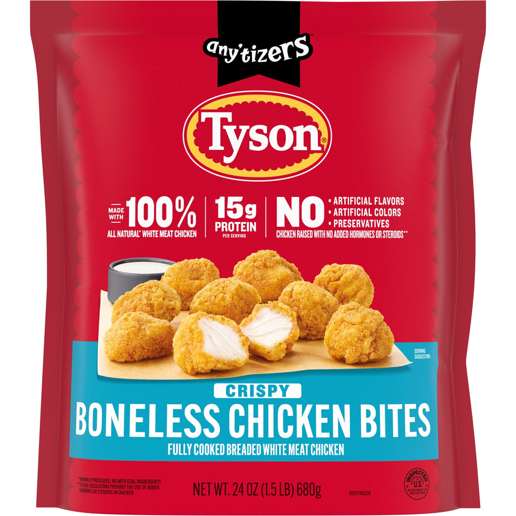 Tyson Any'tizers Crispy Boneless Chicken Nugget Bites Frozen 24 Oz