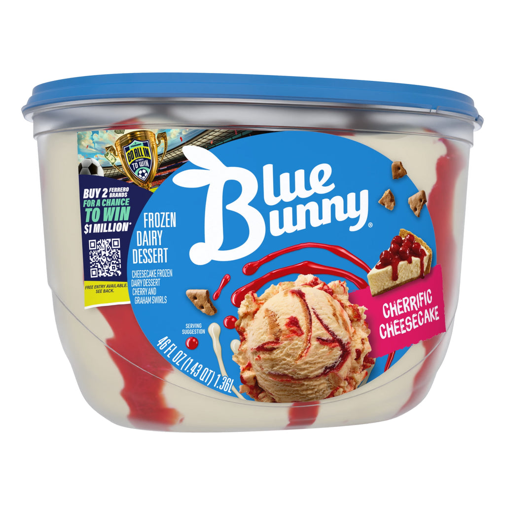 Blue Bunny Cherrific Cheesecake Premium Frozen Dessert 46 Fl Oz Tub