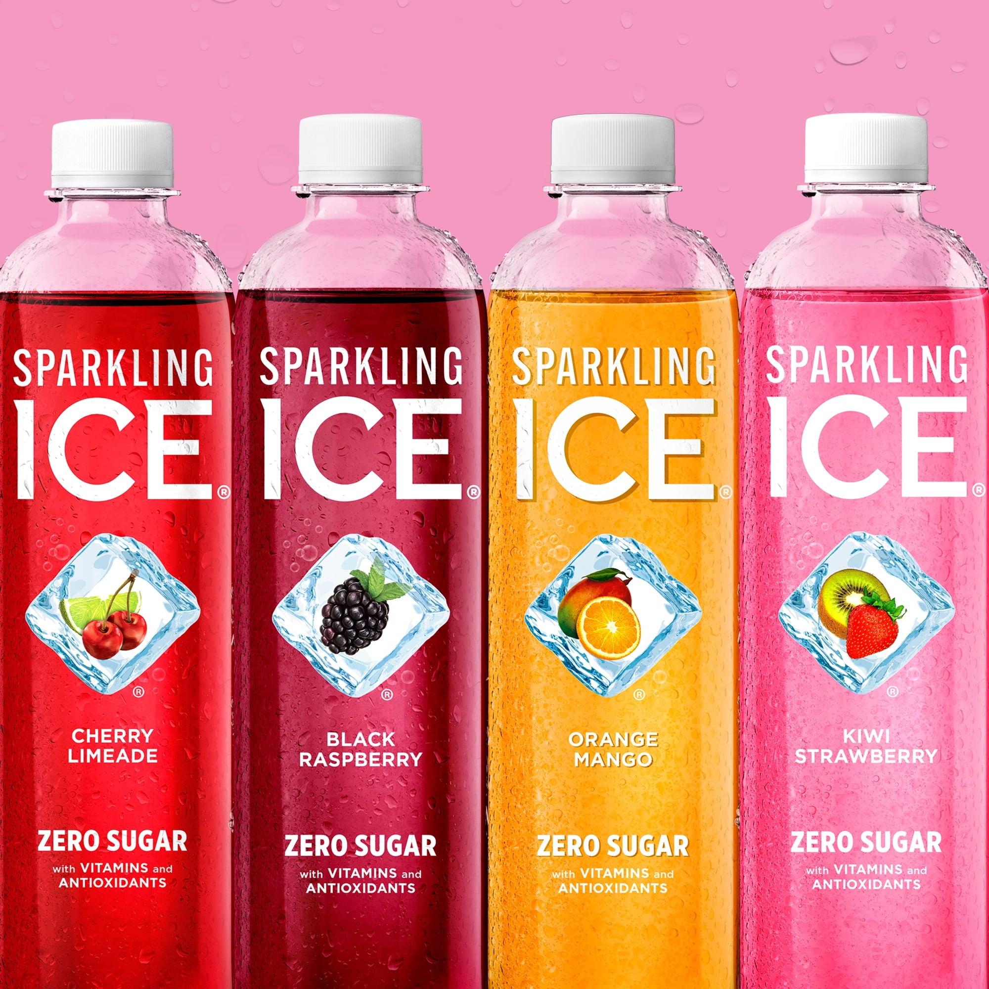 Sparkling Ice Pink Variety Pack Flavored Sparkling Water 17 fl oz 12 Count