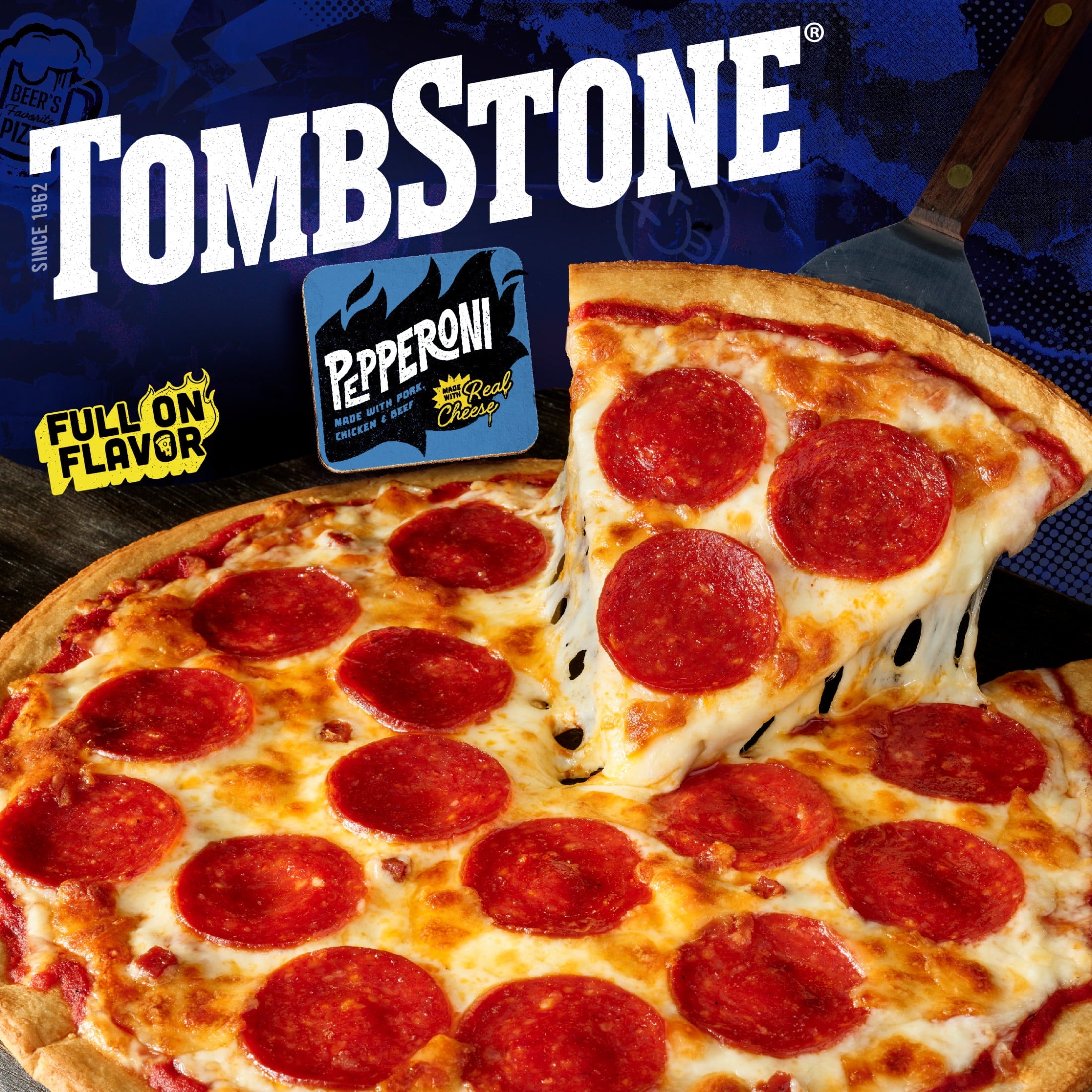 Tombstone Original Thin Crust Pepperoni Pizza Frozen 19.3 Oz