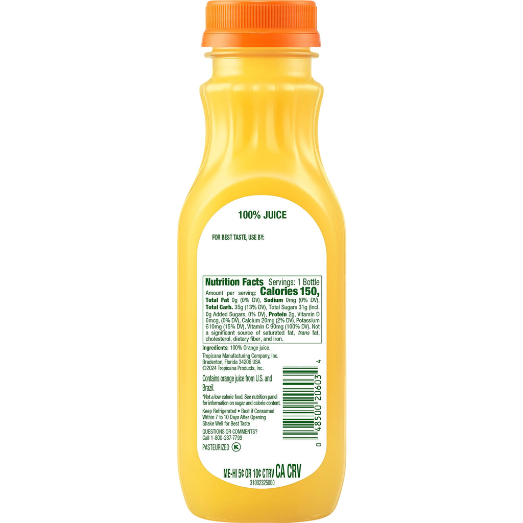 Tropicana Pure Premium 100% Orange Juice Original No Pulp 11 fl oz