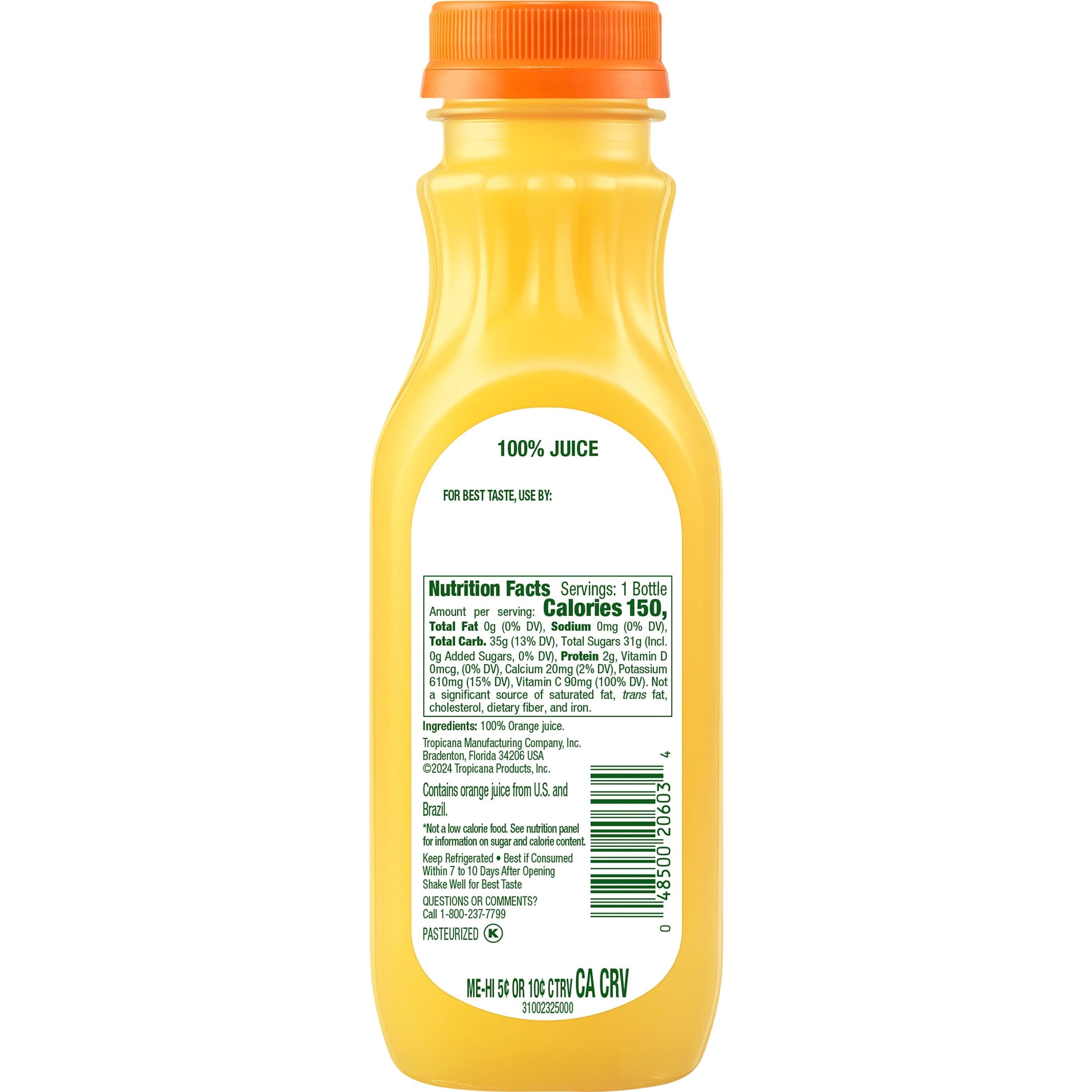 Tropicana Pure Premium 100% Orange Juice Original No Pulp 11 fl oz