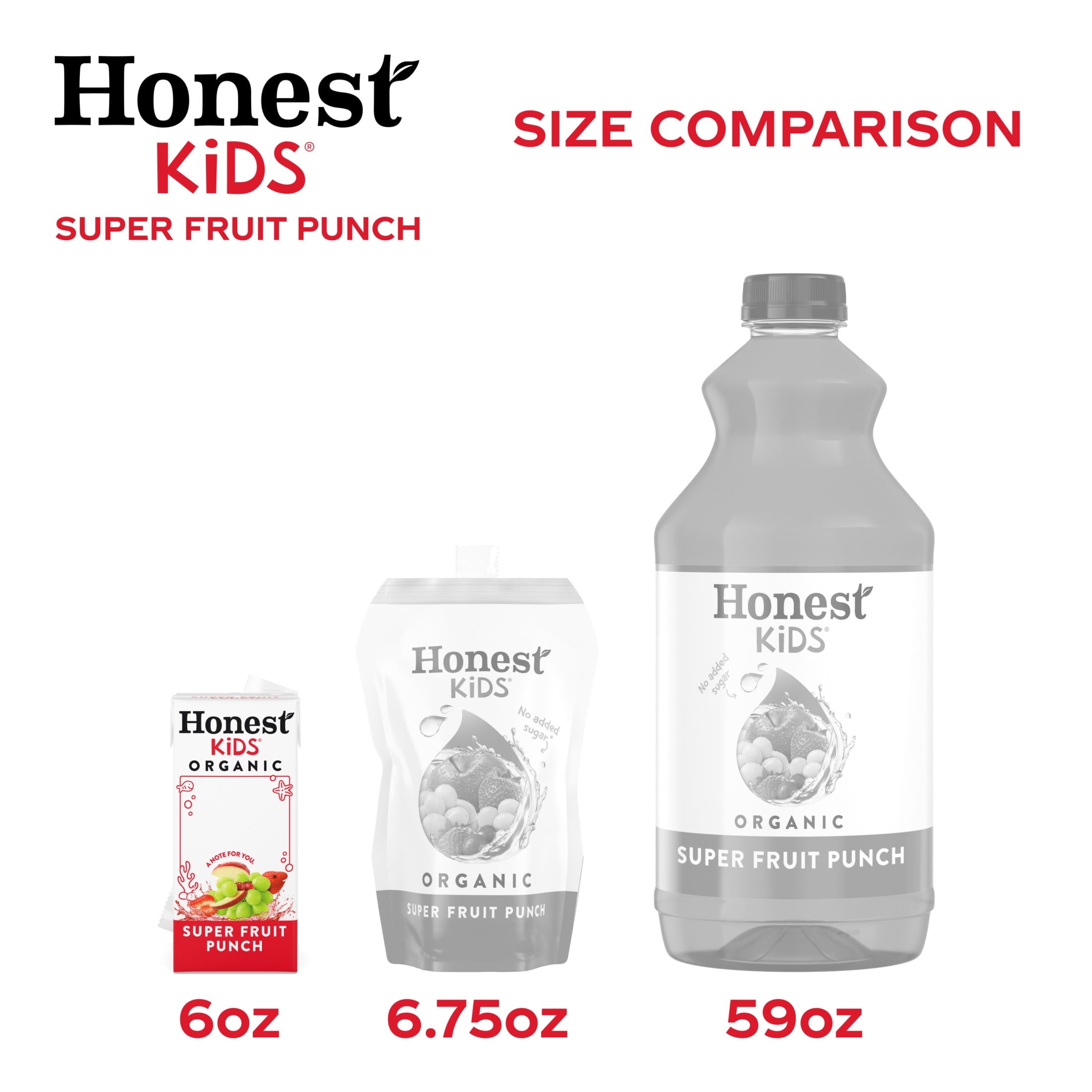 Honest Kids Super Fruit Punch Organic Juice Drink 6 fl oz 8 Pack