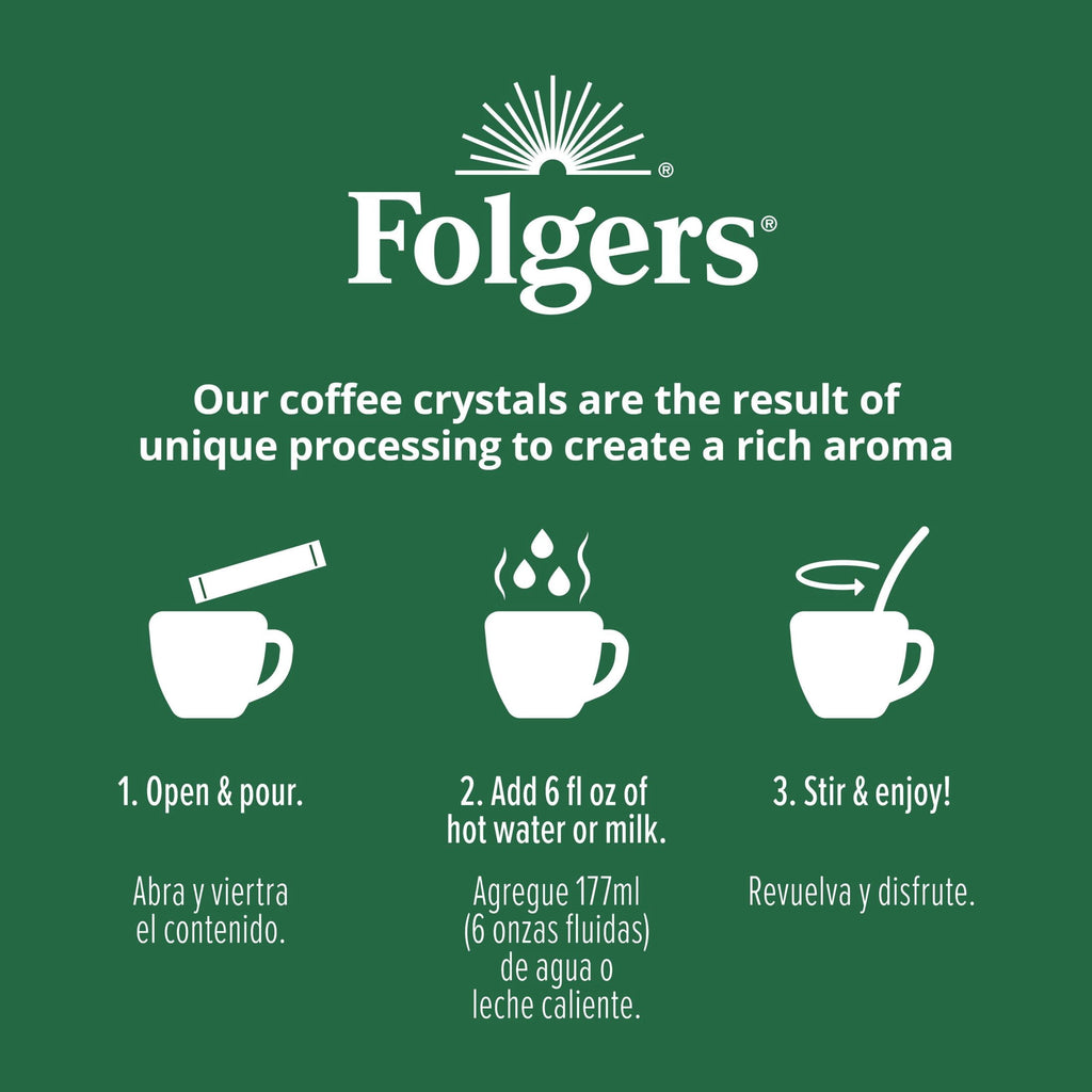 Folgers Classic Decaf Naturally Caffeinated Medium Instant Coffee 0.07 oz 6 Count