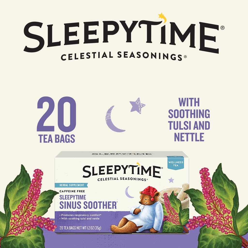 Celestial Seasonings Sleepytime Wellness Sinus Soother Caffeine-Free Herbal Tea Bags 1.2 oz 20 Count