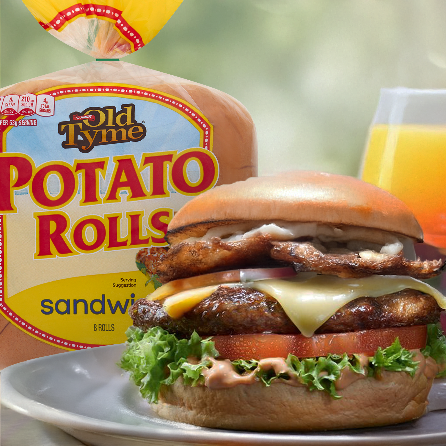 Old Tyme Potato Sandwich Rolls 8 Count 15 Oz