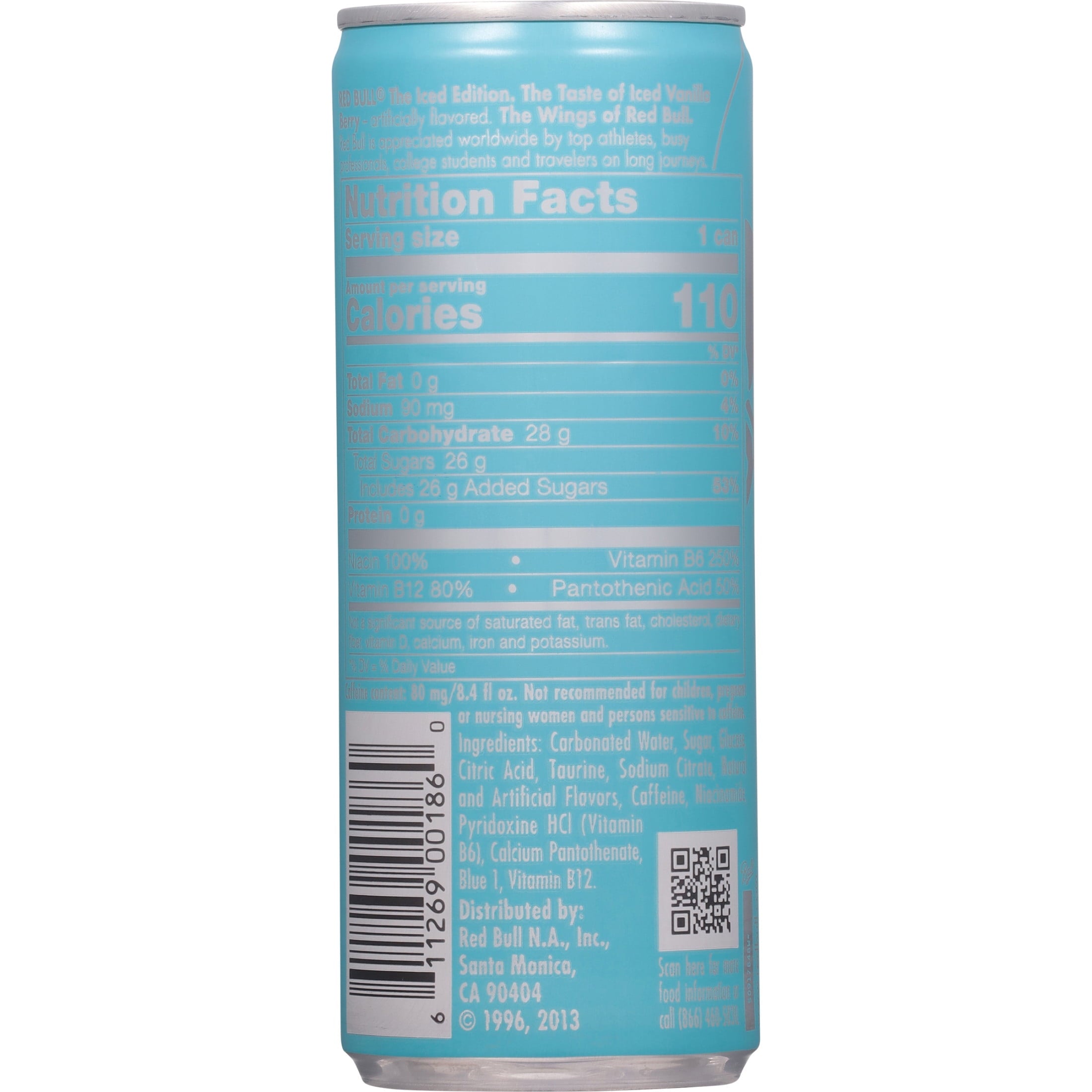 Red Bull Iced Edition Energy Drink Iced Vanilla Berry 8.4 fl oz Single Can