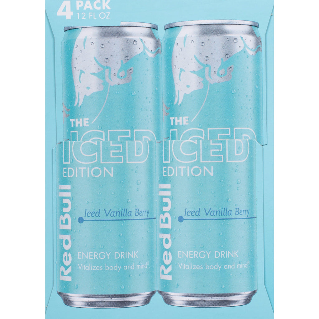 Red Bull Winter Edition Iced Vanilla Berry Energy Drink 12 fl oz 4 Pack Cans